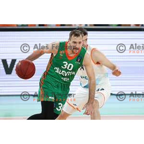 in action during 7days EuroCup 2022-2023 regular season match between Cedevita Olimpija (SLO) and Ratiopharm Ulm (GER) in Stozice Arena, Ljubljana, Slovenia on December 6, 2022