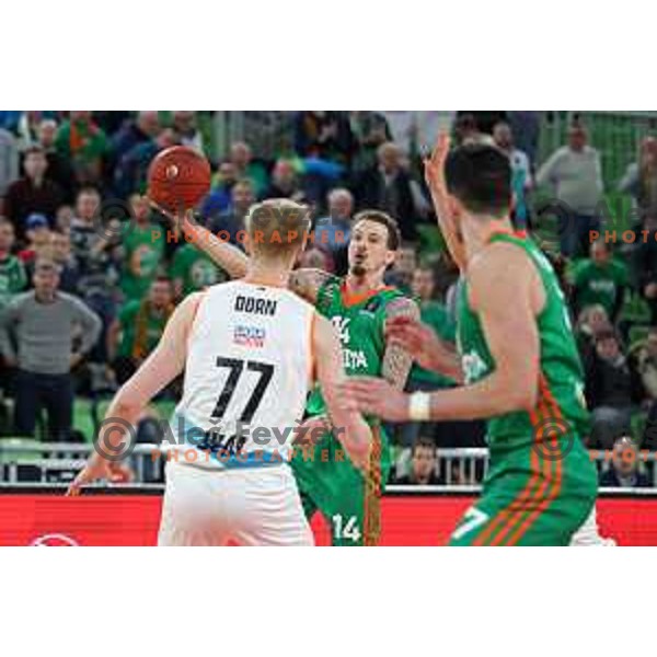 in action during 7days EuroCup 2022-2023 regular season match between Cedevita Olimpija (SLO) and Ratiopharm Ulm (GER) in Stozice Arena, Ljubljana, Slovenia on December 6, 2022