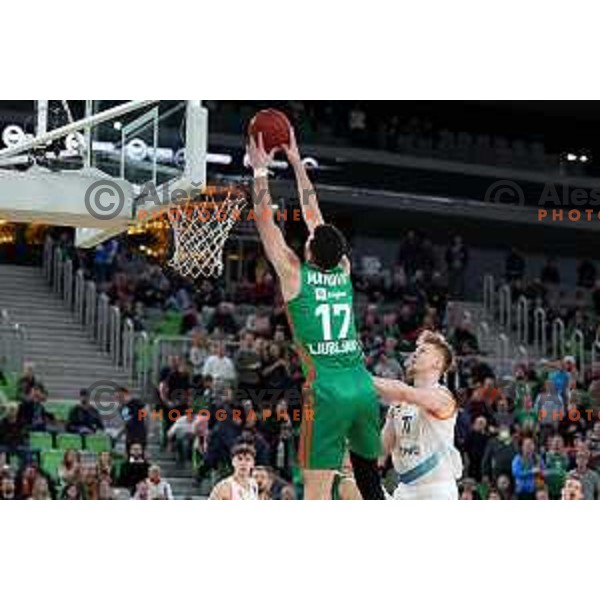 in action during 7days EuroCup 2022-2023 regular season match between Cedevita Olimpija (SLO) and Ratiopharm Ulm (GER) in Stozice Arena, Ljubljana, Slovenia on December 6, 2022