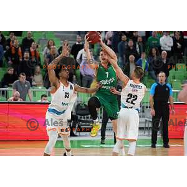 in action during 7days EuroCup 2022-2023 regular season match between Cedevita Olimpija (SLO) and Ratiopharm Ulm (GER) in Stozice Arena, Ljubljana, Slovenia on December 6, 2022