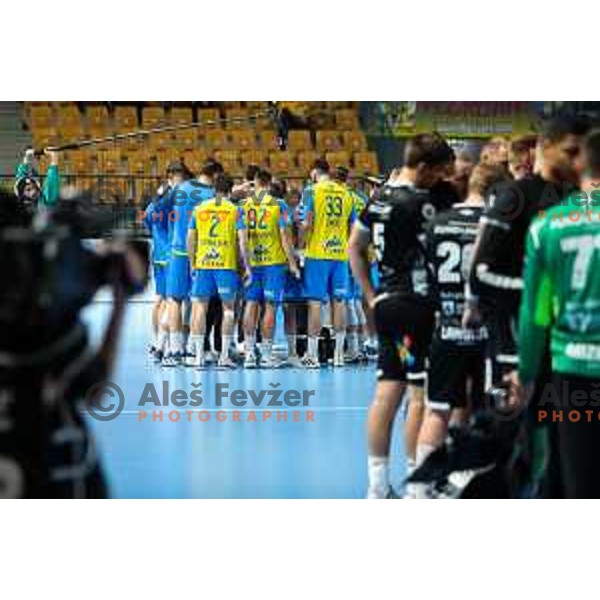 in action during EHF Champions League handball match between Celje Pivovarna Lasko and Elverum handball in Zlatorog Arena, Celje, Slovenia on December 7, 2022