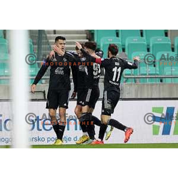 Mirlind Daku in action during Prva Liga Telemach 2022-2023 football match between Olimpija and Mura in SRC Stozice, Ljubljana, Slovenia on December 8, 2022 
