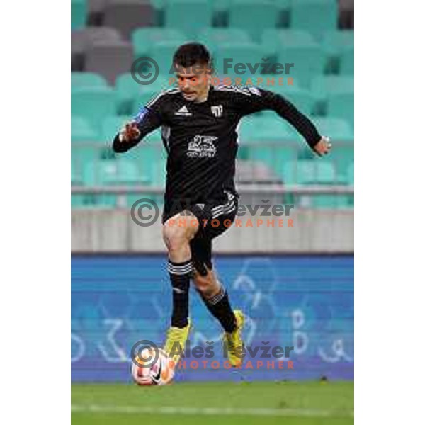 Mirlind Daku in action during Prva Liga Telemach 2022-2023 football match between Olimpija and Mura in SRC Stozice, Ljubljana, Slovenia on December 8, 2022 