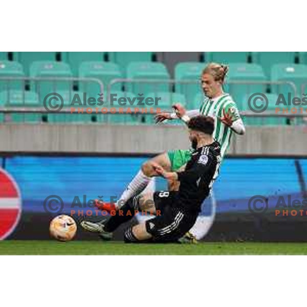 Dardan Shabanhaxhaj in action during Prva Liga Telemach 2022-2023 football match between Olimpija and Mura in SRC Stozice, Ljubljana, Slovenia on December 8, 2022