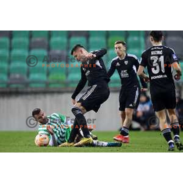 Mirlind Daku in action during Prva Liga Telemach 2022-2023 football match between Olimpija and Mura in SRC Stozice, Ljubljana, Slovenia on December 8, 2022 
