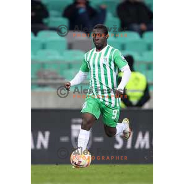 Aldair Balde in action during Prva Liga Telemach 2022-2023 football match between Olimpija and Mura in SRC Stozice, Ljubljana, Slovenia on December 8, 2022 