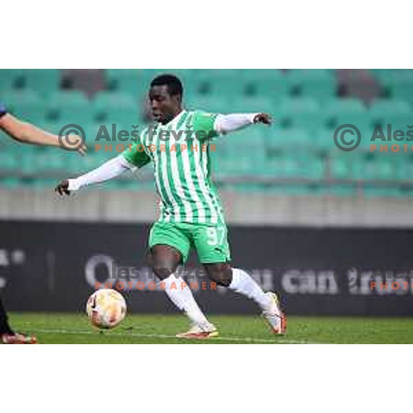Aldair Balde in action during Prva Liga Telemach 2022-2023 football match between Olimpija and Mura in SRC Stozice, Ljubljana, Slovenia on December 8, 2022 