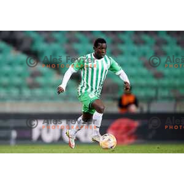 Aldair Balde in action during Prva Liga Telemach 2022-2023 football match between Olimpija and Mura in SRC Stozice, Ljubljana, Slovenia on December 8, 2022 