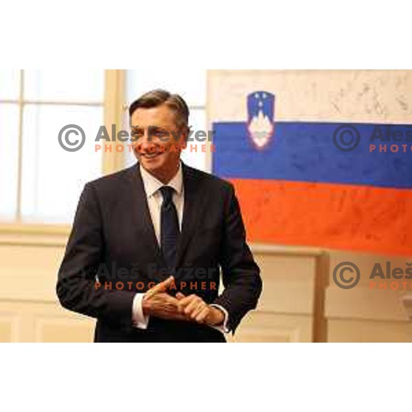 Borut Pahor at reception for best Slovenian Sportsman held by President of Slovenia in Ljubljana on December 13, 2022