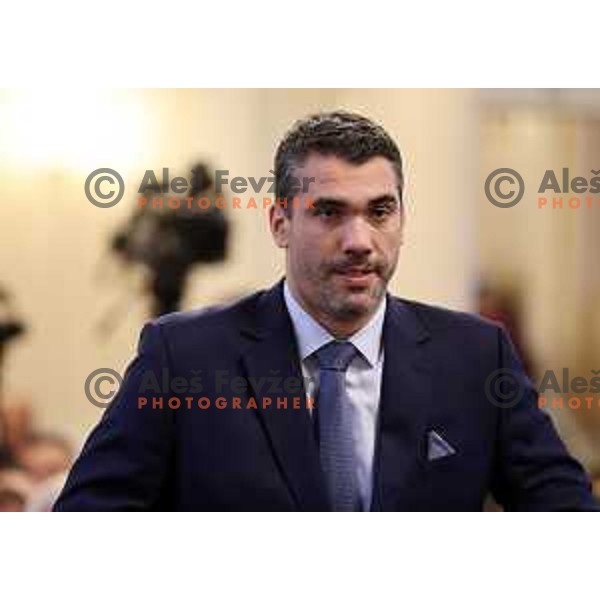 Ognjen Backovic at reception for best Slovenian Sportsman held by President of Slovenia in Ljubljana on December 13, 2022