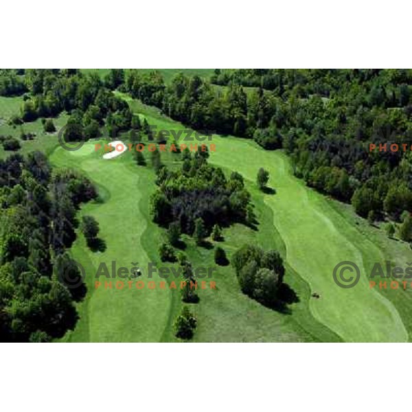 Bled Golf & Country Club, Slovenia from the Air. Holes 6 and 7 at Lakes golf course (6094 meters, par 72). Photo by Ales Fevzer 
