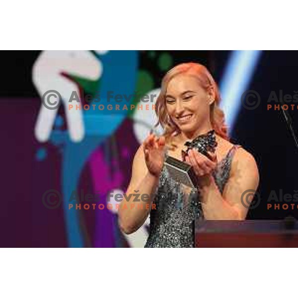 Janja Garnbret at Slovenian Sports Press Gala night with awards for Best Slovenian Sportsman 2022 in Cankarjev dom, Ljubljana, Slovenia on December 13, 2022