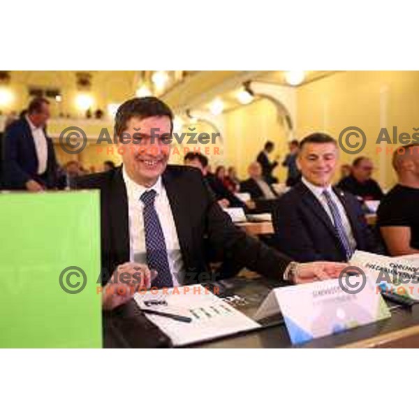 Edvard Kolar at General Assembly of OKS-ZSZ in hotel Union, Ljubljana, Slovenia on December 16, 2022 