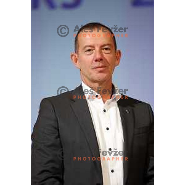 Enzo Smrekar, newly elected vice-president of Slovenia Olympic Committee at General Assembly of OKS-ZSZ in hotel Union, Ljubljana, Slovenia on December 16, 2022
