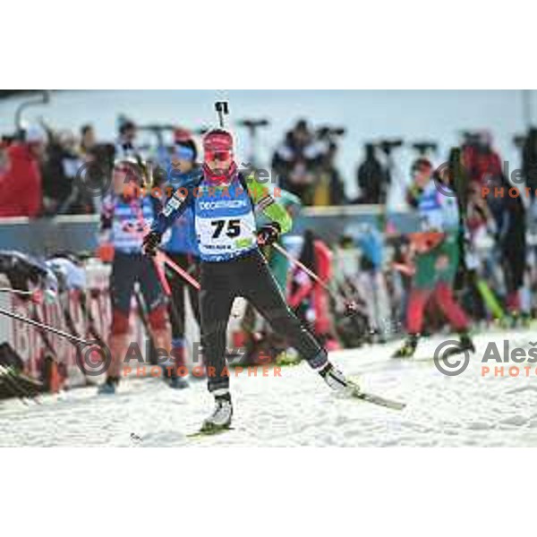 Action during Women\'s Sprint 7.5 km at IBU Biathlon World Cup, Pokljuka, Slovenia on January 5, 2023