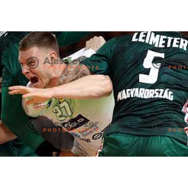 Action during friendly handball match between Slovenia and Hungary in Ljutomer, Slovenia on January 5, 2023