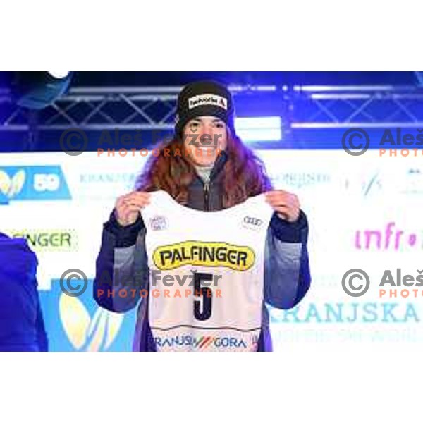 Marta Bassino (ITA) at official draw of starting numbers for AUDI FIS Ski World Cup Giant Slalom 59.Golden Fox - Zlata Lisica in Kranjska Gora, Slovenia on January 6, 2023