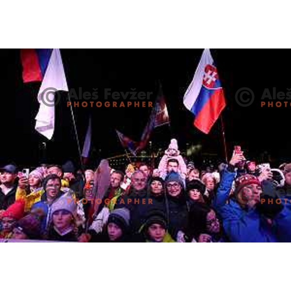 of AUDI FIS Ski World Cup Giant Slalom for 59.Golden Fox Zlata Lisica in Kranjska Gora, Slovenia on January 7, 2023