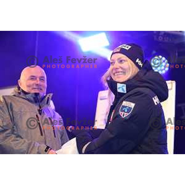 of AUDI FIS Ski World Cup Giant Slalom for 59.Golden Fox Zlata Lisica in Kranjska Gora, Slovenia on January 7, 2023