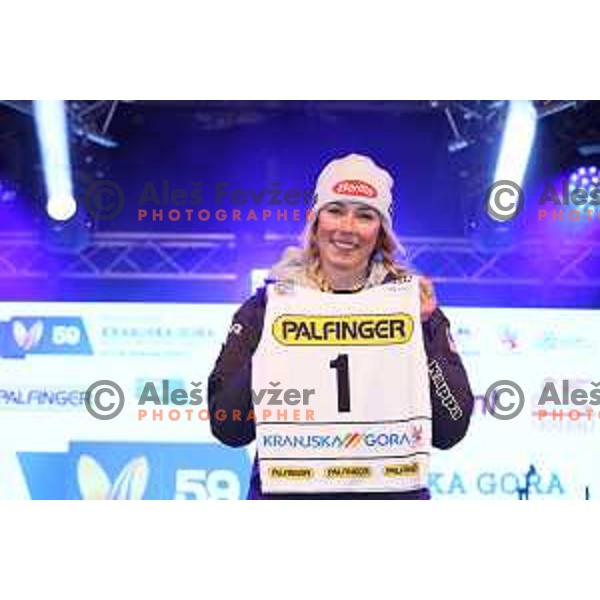 of AUDI FIS Ski World Cup Giant Slalom for 59.Golden Fox Zlata Lisica in Kranjska Gora, Slovenia on January 7, 2023