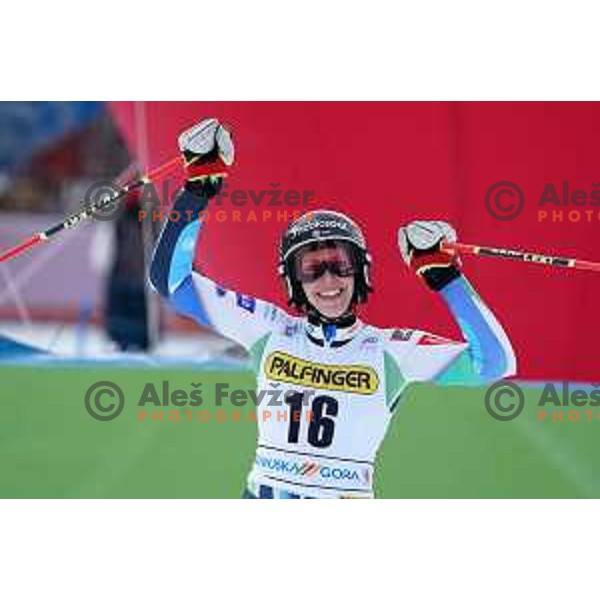 of AUDI FIS Ski World Cup Giant Slalom for 59.Golden Fox Zlata Lisica in Kranjska Gora, Slovenia on January 8, 2023
