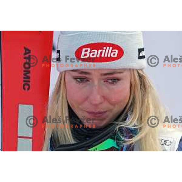 Mikaela Shiffrin (USA), winner of AUDI FIS Ski World Cup Giant Slalom for 59.Golden Fox Zlata Lisica in Kranjska Gora, Slovenia on January 8, 2023