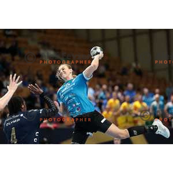In action during EHF Women’s Champions league match between Krim Mercator (SLO) and BBM Bietigheim (GER) in Ljubljana, Slovenia on January 8, 2023 
