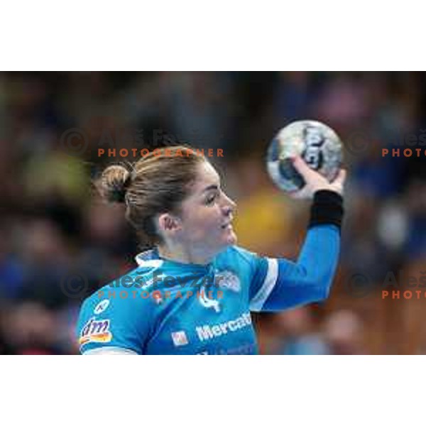 In action during EHF Women’s Champions league match between Krim Mercator (SLO) and BBM Bietigheim (GER) in Ljubljana, Slovenia on January 8, 2023