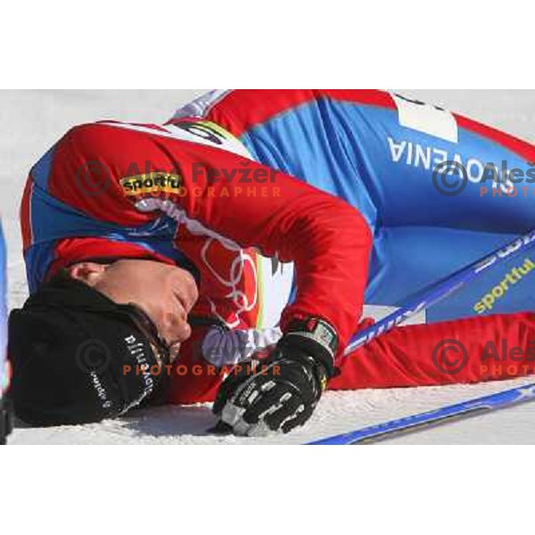  Petra Majdic of Slovenia competes at Cross-country Women\'s 15km Pursuit (7.5km+7.5km) during Torino 2006 Winter Olympic Games in Pragelato Plan, Italy on February 12, 2006