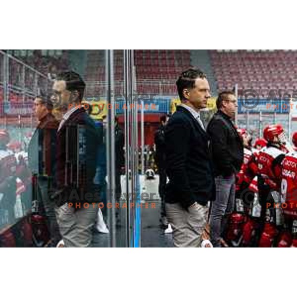 Gaber Glavic during second game of the Final of Slovenian ice-hockey Championship between SIJ Acroni Jesenice and SZ Olimpija in podmezakla Hall, Jesenice, Slovenia on January 13, 2023