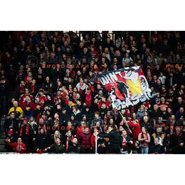 during second game of the Final of Slovenian ice-hockey Championship between SIJ Acroni Jesenice and SZ Olimpija in podmezakla Hall, Jesenice, Slovenia on January 13, 2023
