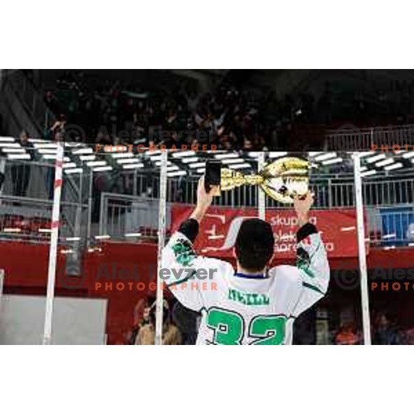 during second game of the Final of Slovenian ice-hockey Championship between SIJ Acroni Jesenice and SZ Olimpija in podmezakla Hall, Jesenice, Slovenia on January 13, 2023