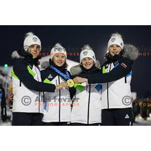 Nika Prevc (SLO), European Youth Olympic Festival Gold medalist in women’s Ski Jumping in Planica, Slovenia during EYOF Tarvisio 2023 on January 23, 2023
