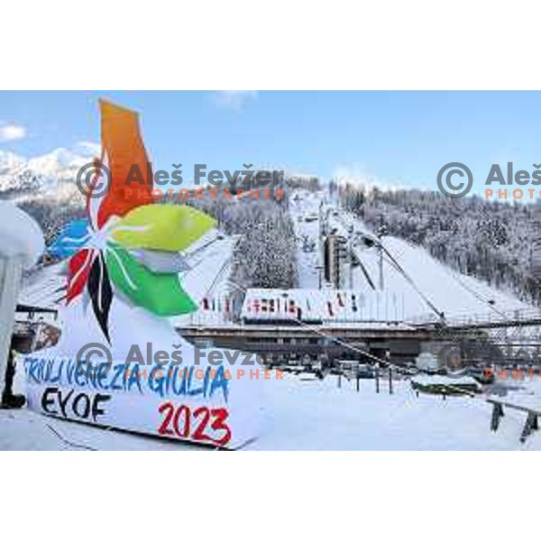 European Youth Olympic Festival competes in team event of women’s Ski Jumping in Planica, Slovenia during EYOF Tarvisio 2023 on January 25, 2023