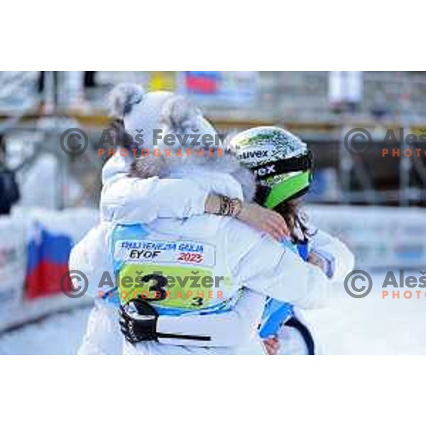 European Youth Olympic Festival competes in team event of women’s Ski Jumping in Planica, Slovenia during EYOF Tarvisio 2023 on January 25, 2023