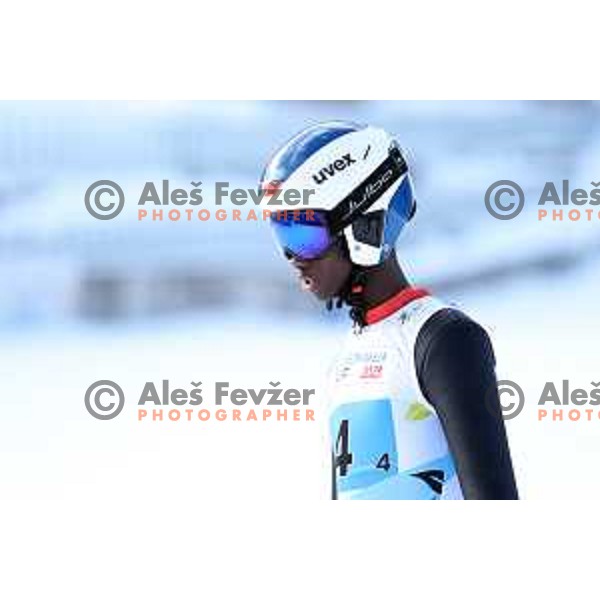 Matheo Vernier (FRA) competes in European Youth Olympic Festival at team event of boy’s Ski Jumping in Planica, Slovenia during EYOF Tarvisio 2023 on January 25, 2023 