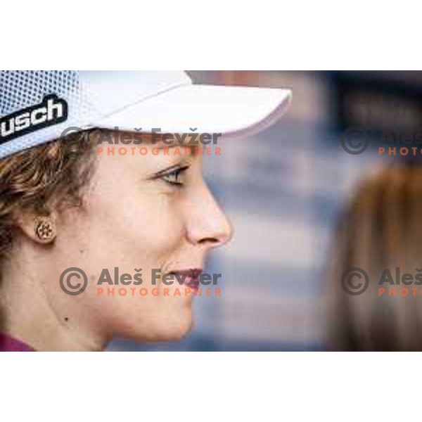 Ilka Stuhec during press conference in Hotel Arena, Maribor, Slovenia on January 26, 2023. Photo: Jure Banfi