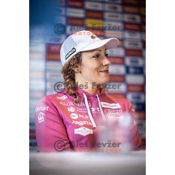 Ilka Stuhec during press conference in Hotel Arena, Maribor, Slovenia on January 26, 2023. Photo: Jure Banfi