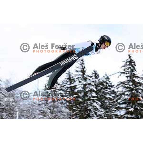 Luka Filip (SLO) competes at European Youth Olympic Festival in Ski jumping mix team event in Planica during EYOF Tarvisio 2023 on January 27, 2023
