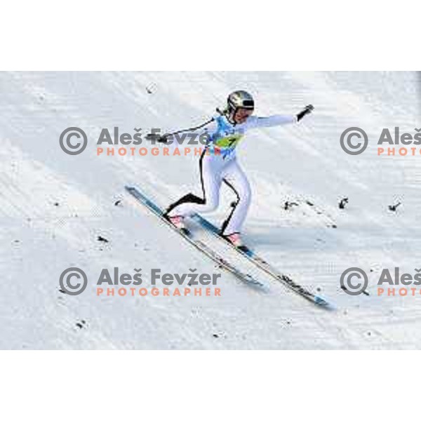 Nika Prevc (SLO) competes at European Youth Olympic Festival in Ski jumping mix team event in Planica during EYOF Tarvisio 2023 on January 27, 2023