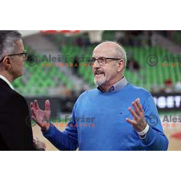 Dusan Hauptman prior to ABA league 2022-2033 regular season match between Cedevita Olimpija and Buducnost in Ljubljana, Slovenia on January 29, 2023