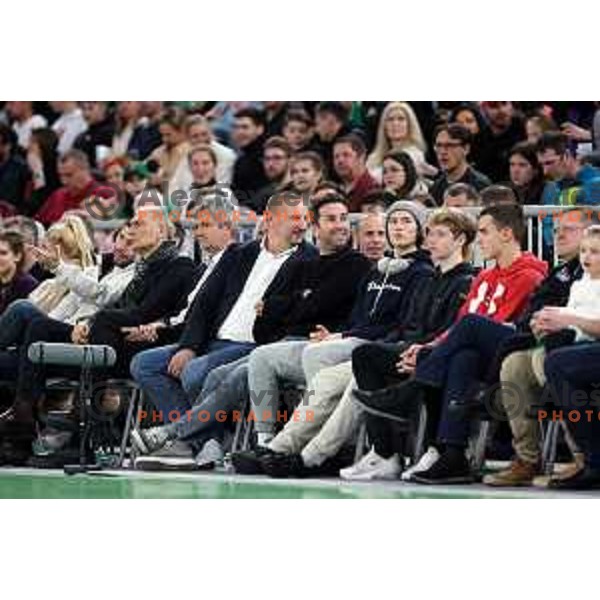 Emil Tedeschi, Tomaz Berlocnik, Matej Erjavec and Gregor Griljc during ABA league 2022-2033 regular season match between Cedevita Olimpija and Buducnost in Ljubljana, Slovenia on January 29, 2023