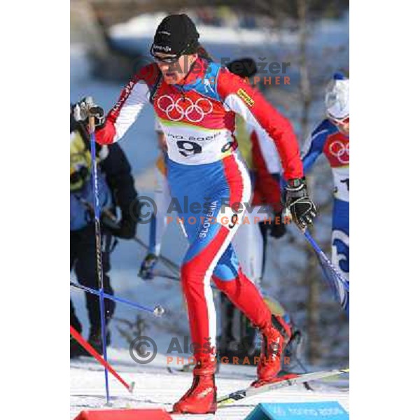  Petra Majdic of Slovenia competes at Cross-country Women\'s 15km Pursuit (7.5km+7.5km) during Torino 2006 Winter Olympic Games in Pragelato Plan, Italy on February 12, 2006