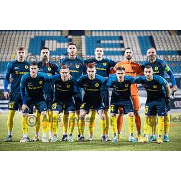 Celje starting eleven during Prva liga Telemach football match between Celje and Mura in Arena z’dezele, Celje, Slovenia on February 11, 2023. Photo: Jure Banfi