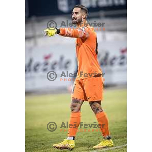 Matko Obradovic in action during Prva liga Telemach football match between Celje and Mura in Arena z’dezele, Celje, Slovenia on February 11, 2023. Photo: Jure Banfi