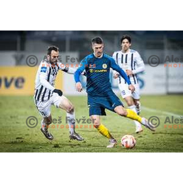 in action during Prva liga Telemach football match between Celje and Mura in Arena z’dezele, Celje, Slovenia on February 11, 2023. Photo: Jure Banfi