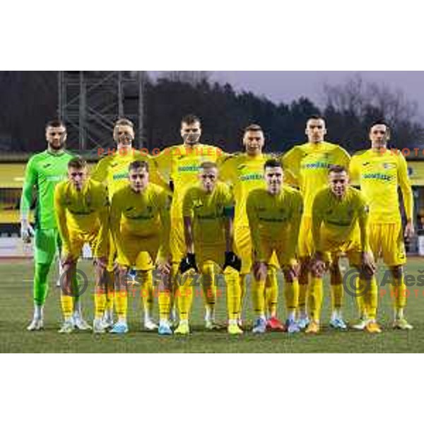 Domzale starting 11 prior to Prva Liga Telemach 2022-2023 football match between Domzale and Tabor Sezana in Sportni park Domzale, Domzale, Slovenia on February 12, 2023
