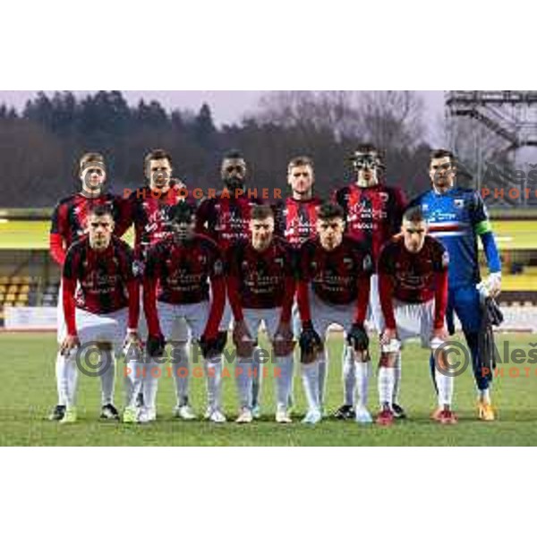 Tabor Sezana starting 11 prior to Prva Liga Telemach 2022-2023 football match between Domzale and Tabor Sezana in Sportni park Domzale, Domzale, Slovenia on February 12, 2023