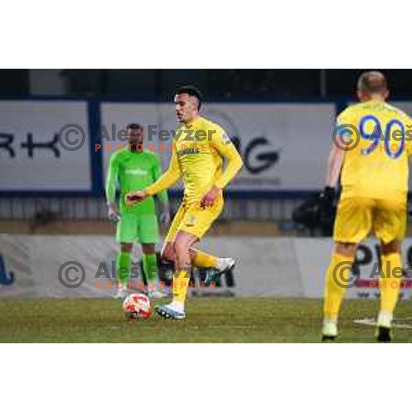 Andrej Duric of Domzale during Prva Liga Telemach 2022-2023 football match between Domzale and Tabor Sezana in Sportni park Domzale, Domzale, Slovenia on February 12, 2023