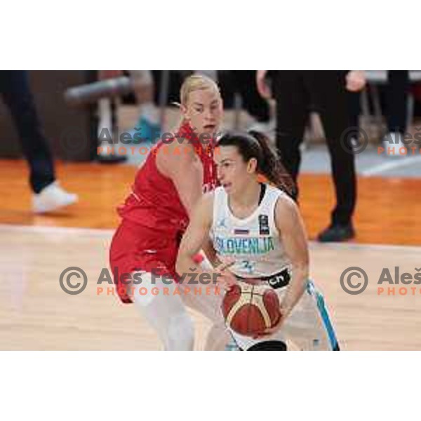 Teja Oblak of Slovenia in action during FIBA Women\'s EuroBasket Qualifiers between Slovenia and Poland in Ljubljana on February 12, 2023